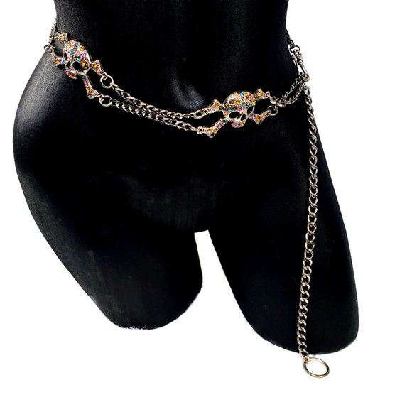 Black skull scarf  with white all over skull design. 1 Left ~ 50% Off - Picture 6 of 6